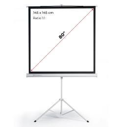Pantalla trípode proyección 80pulgadas