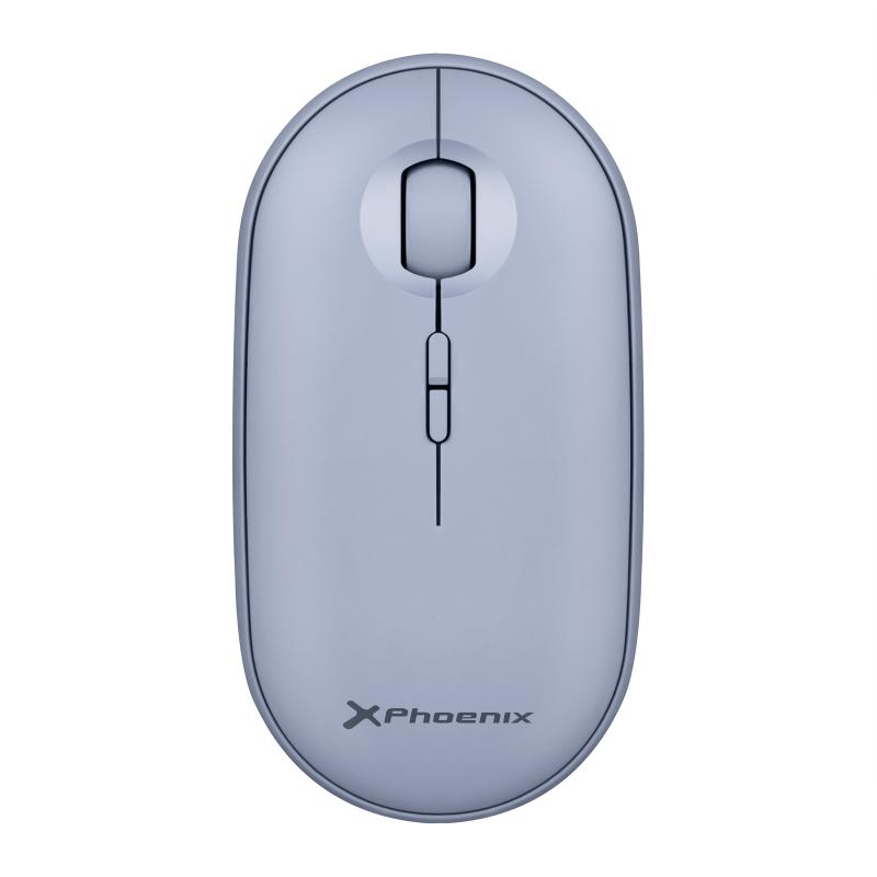 Phoenix rebble ratón inalambrico bluetooth y 2.4 ghz hasta 3 dispositivos con receptor usb clic silencioso para portátil noteboo
