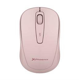 Phoenix m250 ratón inalámbrico 2.4 ghz receptor usb hasta 1600 dpi compatible con pc mac portátil color rosa