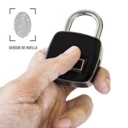 Candado con huella dactilar phoenix - hasta 10 personas distintas - resistente al agua ip65 uso exterior