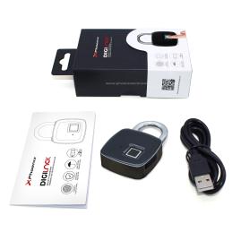 Candado con huella dactilar phoenix - hasta 10 personas distintas - resistente al agua ip65 uso exterior