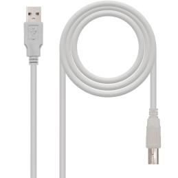 Cable nanocable conversor usb - a a usb - b macho - macho beige 1.8m impresora