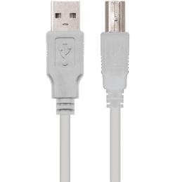Cable nanocable conversor usb - a a usb - b macho - macho beige 1.8m impresora