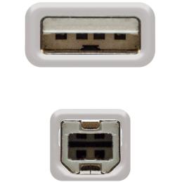 Cable nanocable conversor usb - a a usb - b macho - macho beige 1.8m impresora