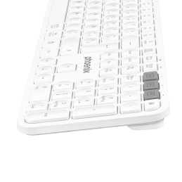 Teclado inalámbrico multidispositivo phoenix k300 blueooth dual y 2.4ghz blanco