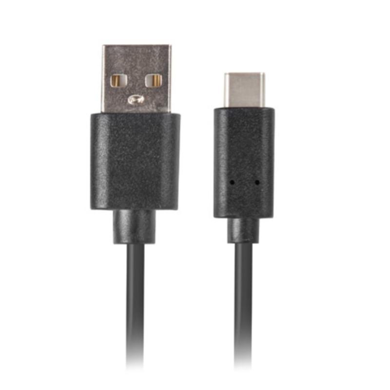 Cable usb tipo c a usb 2.0 tipo a lanberg 3m - macho - macho - negro