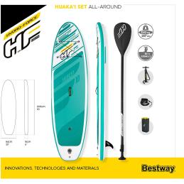 Bestway 65346 - tabla paddle surf hinchable hydro - force huakai 3 -05m con remo - bomba y bolsa