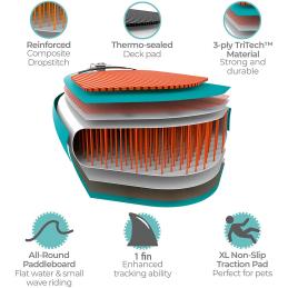 Bestway 65346 - tabla paddle surf hinchable hydro - force huakai 3 -05m con remo - bomba y bolsa