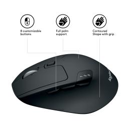 Mouse raton logitech m720 optico wireless y bluetooth inalambrico triathlon