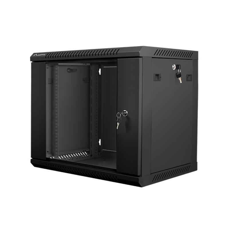 Armario lanberg 9u 600x450x507 auto ensamblado rack 19 hasta 60 kg negro