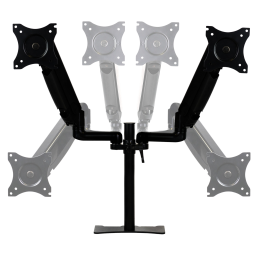 Brazo articulado soporte doble monitor ajustable 27pulgadas vesa 75 x 75 - 100 x 100