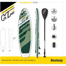 Bestway 65308 - tabla paddle surf hinchable hydro - force kahawai 3 -10m con remo - bomba y bolsa