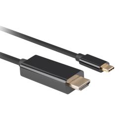 Cable usb tipo c a hdmi 4k lanberg 3m - macho - macho - negro