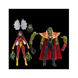 Figura hasbro marvel legends series avengers skrull queen & super - skrull