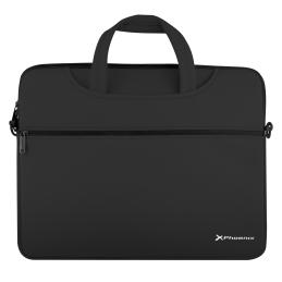 Funda maletin neopreno phoenix para portátil o tablet hasta 14pulgadas interior terciopelo negro