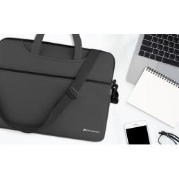 Funda maletin neopreno phoenix para portátil o tablet hasta 14pulgadas interior terciopelo negro