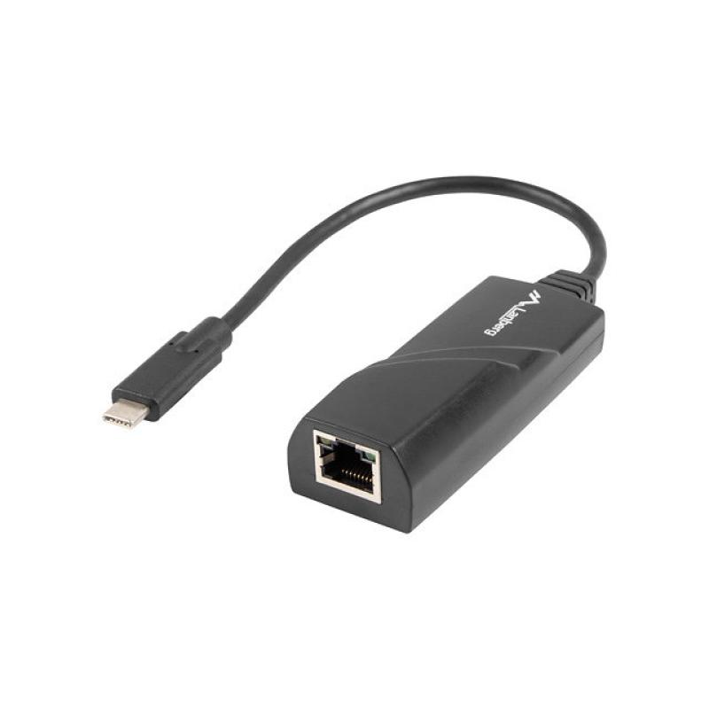 Adaptador lanberg usb tipo c 3.1 macho - ethernet rj45 hembra - 0.15m