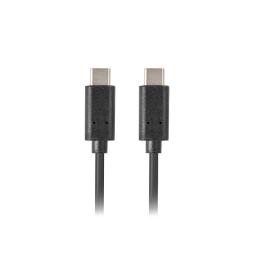 Cable usb lanberg 2.0 macho - usb tipo c macho 1.8m negro