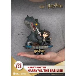 Figura beast kingdom dstage harry potter y la cámara secreta harry vs basilico
