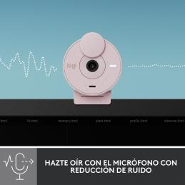 Webcam logitech brio 300 rosado full hd - usb tipo c