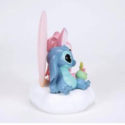 Figura iluminada enesco disney stitch y angel