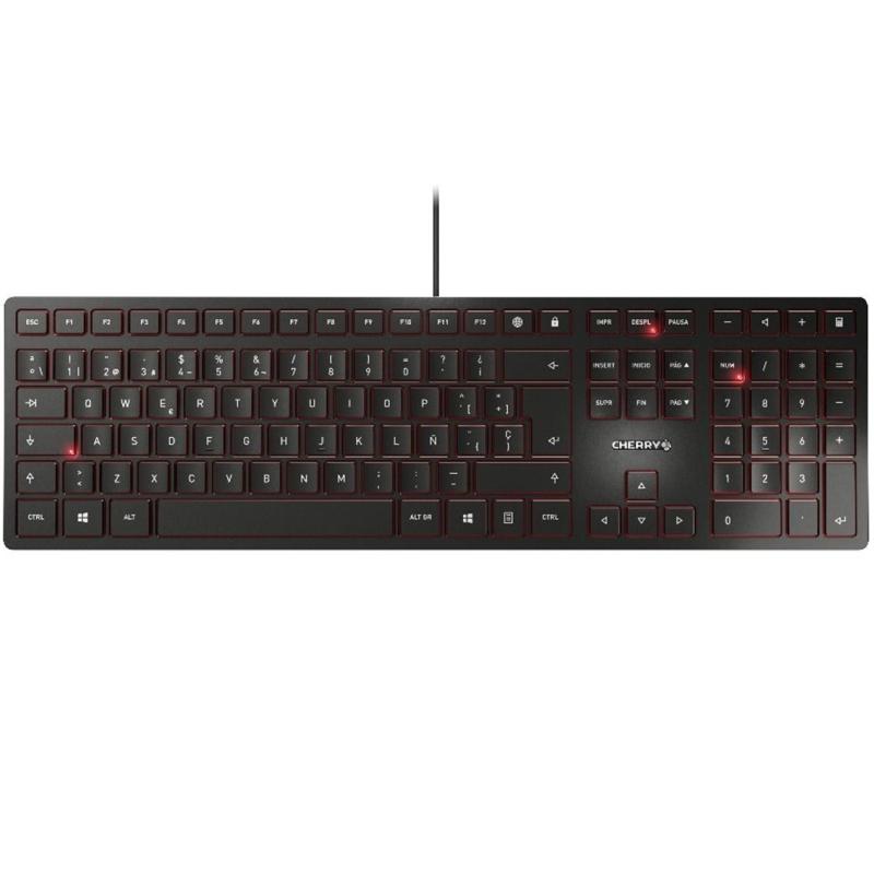 Teclado cherry kc 6000 slim ultraplano negro
