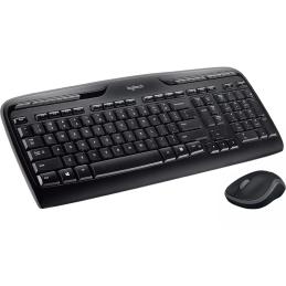 Teclado + mouse logitech mk330 wireless inalambrico negro ingles internacional