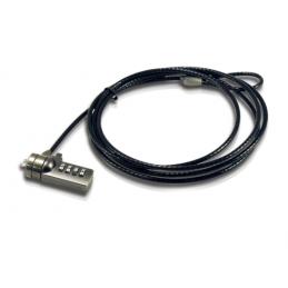 Cable de seguridad coneptronic para portatiles 1.8m combinacion