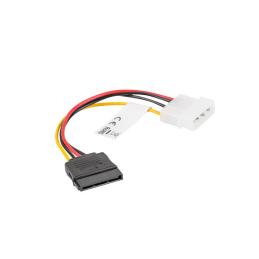 Cable lanberg alimentacion molex macho a sata hembra 15 cm