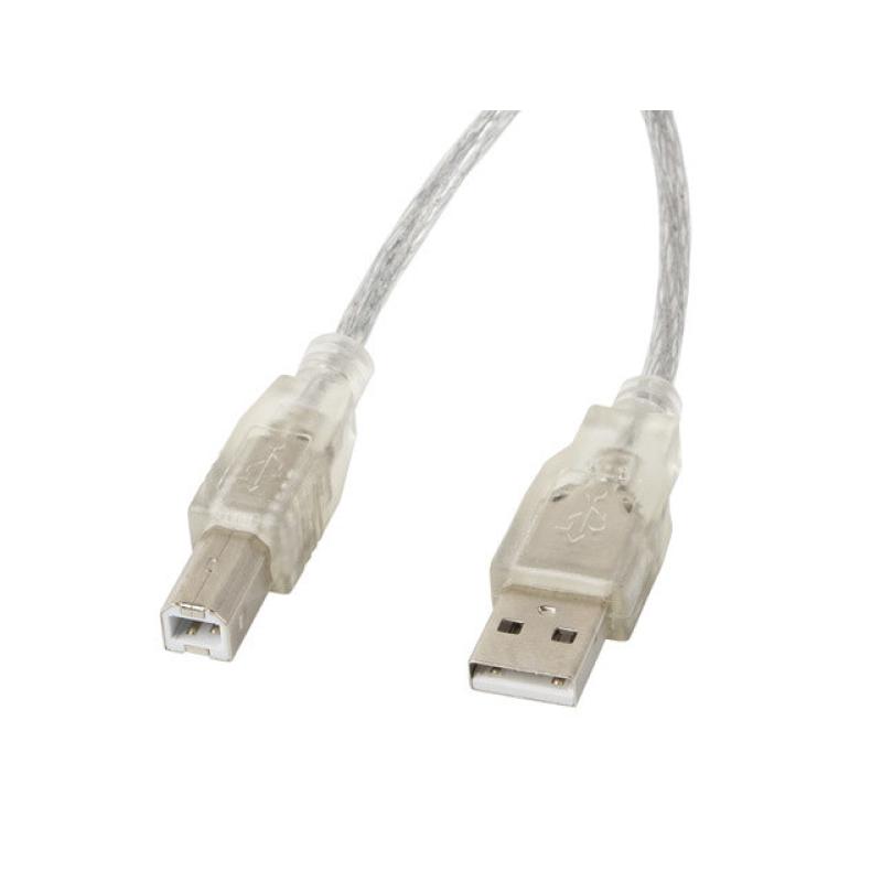 Cable impresora lanberg usb a - usb b macho - macho ferrita 3m transparente