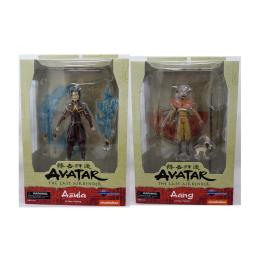 Surtido figuras diamond collection avatar the last airbender aang & azula 6 unidades action figures series 2 18 cm