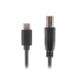 Cable usb tipo c a usb 2.0 tipo b lanberg 3m - macho - macho - negro
