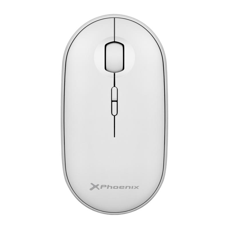 Phoenix rebble ratón inalambrico bluetooth y 2.4 ghz hasta 3 dispositivos con receptor usb clic silencioso para portátil noteboo