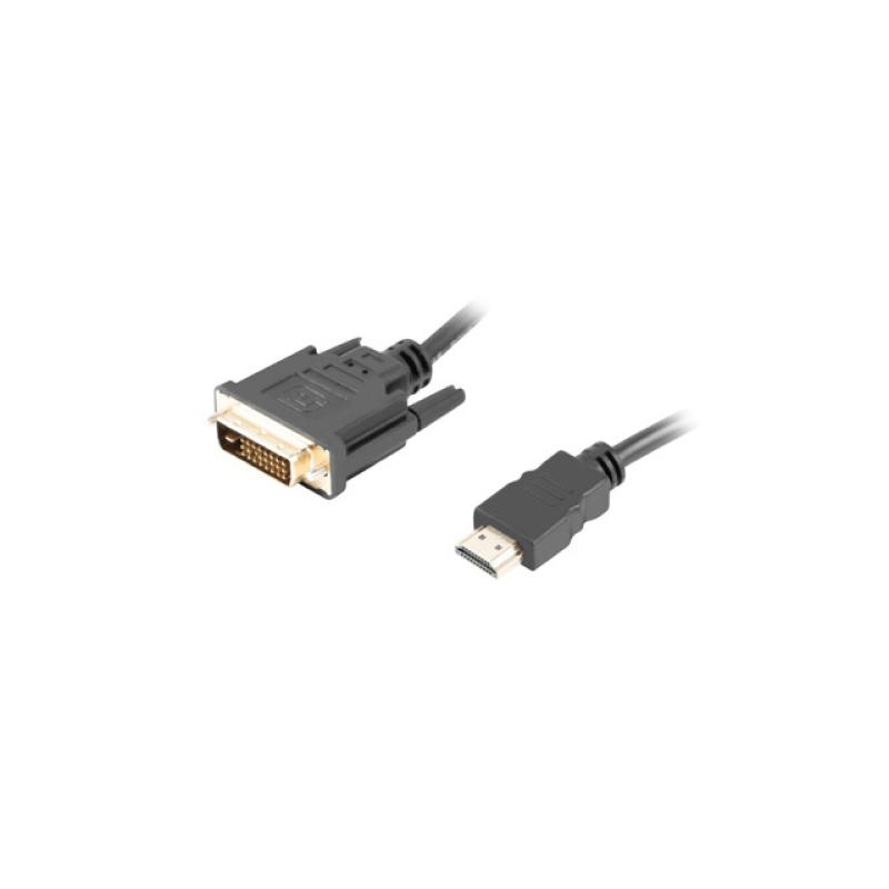 Cable hdmi lanberg macho - dvi - d 24+1 macho 4k dual link 3m negro