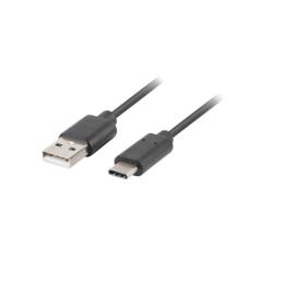 Cable usb lanberg 2.0 macho - usb tipo c macho quick charge 3.0 0.5m negro