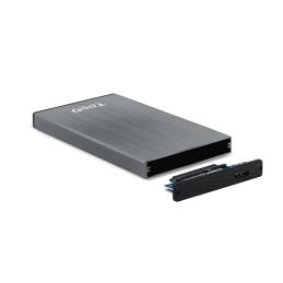 Caja externa tooq tqe - 2527g para hhd - ssd 2.5pulgadas 9.5mm sata usb 3.0 gris