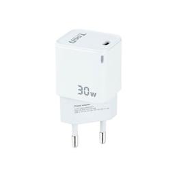 Cargador de pared tooq usb - c blanco 30w