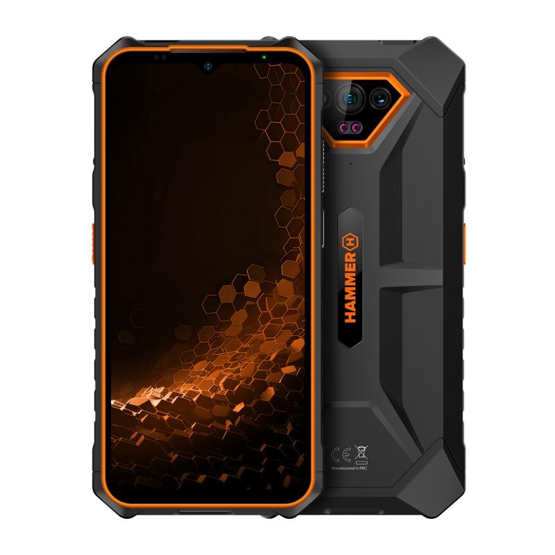 Telefono movil smartphone rugerizado hammer iron v 6gb + 6gb + 64gb naranja