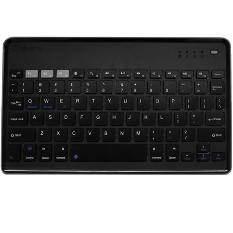 Teclado inalambrico universal silver ht bluetooth dark grey - english layout