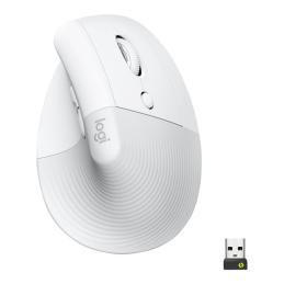 Mouse raton vertical logitech lift for business 6 botones 4000 dpi wireless inalambrico blanco hueso