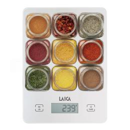 Bascula de cocina digital laica ks1040 blanco especias 5kg