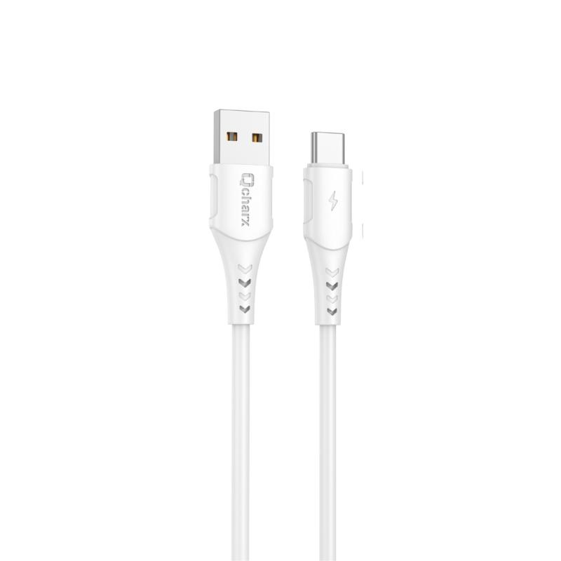 Cable qcharx lisbon usb a micro 24a - 1 m - pvc blanco