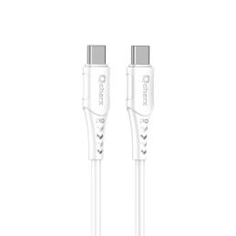 Cable qcharx sofia tipo c a tipo c 3a 60w - 1 m - pvc blanco