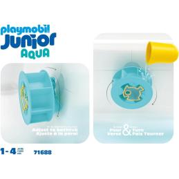 Playmobil junior aqua: rueda de agua con bebé tiburón