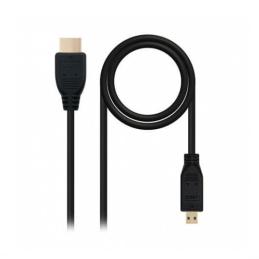 Cable micro hdmi tipo d a hdmi tipo a nanocable 1.8m negro 1.8m - macho a macho - alta velocidad - negro