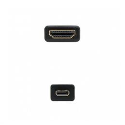 Cable micro hdmi tipo d a hdmi tipo a nanocable 1.8m negro 1.8m - macho a macho - alta velocidad - negro