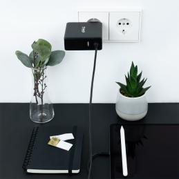 Cargador portatil tooq tqlc - usbc90pd 90w usb tipo c negro