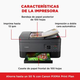 Multifuncion canon pixma ts7450i inyeccion color wifi - duplex impresion - negro ppp