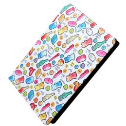 Funda universal silver ht wave 9pulgadas - 11pulgadas cool candy blanco y azul