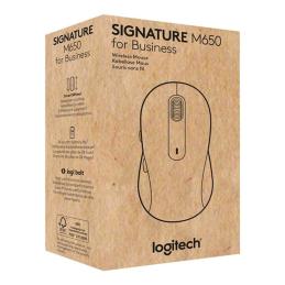Mouse raton logitech m650 for business mediano wireless inalambrico blanco crudo